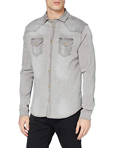 Brandit Denimshirt Riley - Grey - 4XL von Brandit