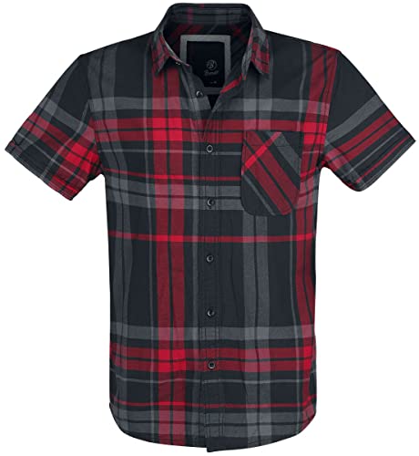 Brandit Herren Mike Freizeithemd, Mehrfarbig (Red Black 41), Large von Brandit