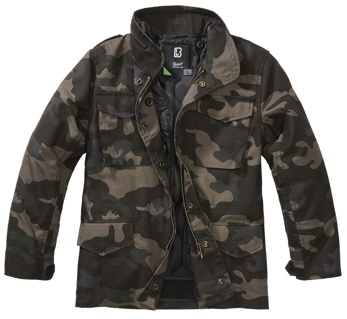 Brandit Jacke für Kinder - Kids M65  Jacke - für Mädchen & Jungen - darkcamo von Brandit