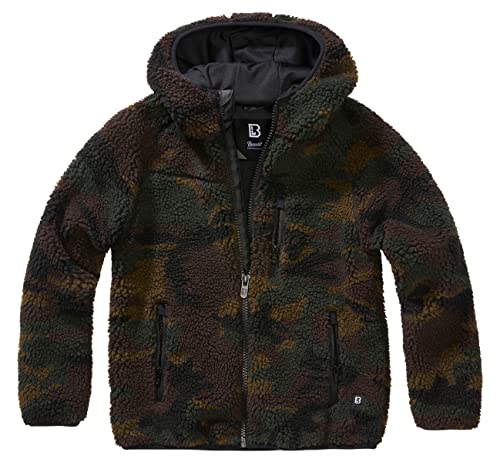 Brandit Kids Teddyfleecejacket, Hood woodland Gr. 122/128 von Brandit