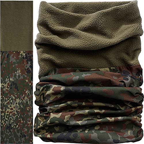 Brandit MULTIFUNKTIONSTUCH FLEECE WINTER SCHLAUCHSCHAL MUND-NASE-MASKE MOTORRAD, Farbe:Flecktarn von Brandit