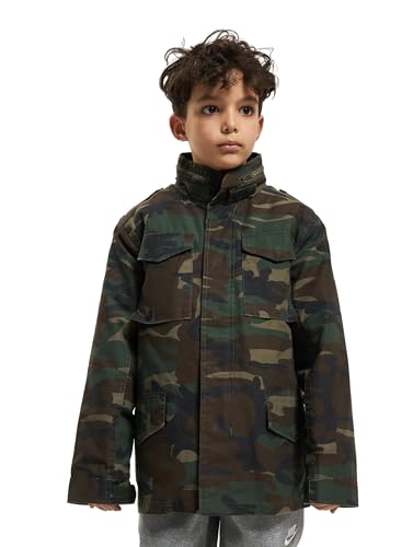 Brandit Unisex Kinder Kids M65 Standard Jacket Jacke, Woodland, 122-128 von Brandit