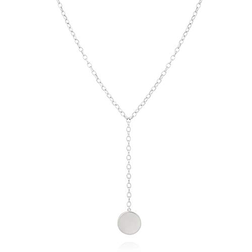 Brandlinger ® Atelier Y- Goldkette Damen aus vergoldetem 925 Sterling Silber. Halskette mit Länge 40 cm + 5 cm (Silber) von Brandlinger