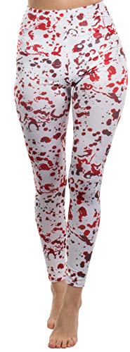 Brandsseller Halloween Leggins Horror Accessoire Verkleidung Karneval Party Einheitsgröße Weiß/Rot von Brandsseller