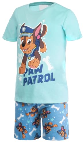 Brandsseller Jungen Schlafanzug Pyjama Freizeitanzug Set mit Motiven im Stil von Paw Patrol - Shirt und Short 110/116 von Brandsseller