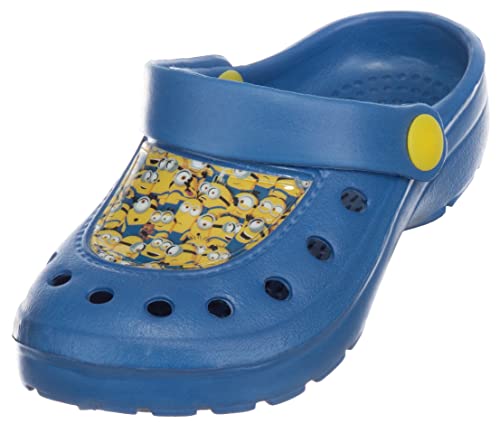 Brandsseller Kinder Clogs Hauschuh Gartenschuh Badeschuh Leichte Sommerclogs mit Motiven im Stil von Minions | 27/28 von Brandsseller