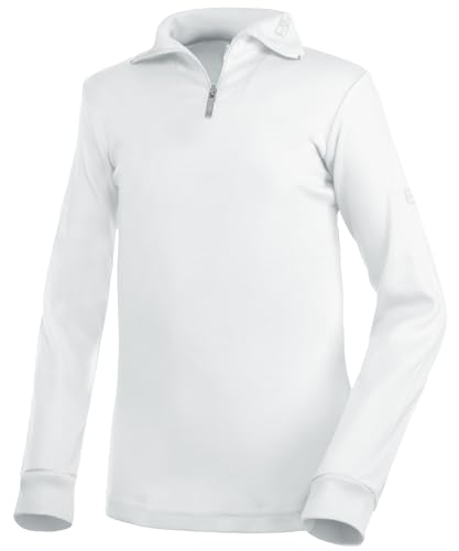 Medico Kinder Ski Shirt, Weiss, 116, 100% Baumwolle, Langarm, Rollkragen, Reißverschluss, Weiss, 116 von Brandsseller