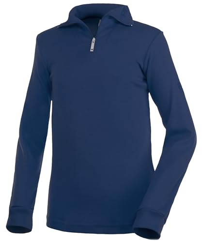 Medico Kinder Ski Shirt, blau, 128, 100% Baumwolle, Langarm, Rollkragen, Reißverschluss, blau, 128 von Brandsseller