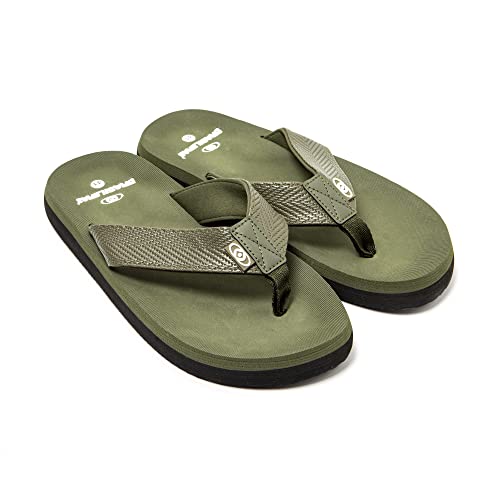 Brasileras Kinder Zehensandalen rutschfester bequem schuhe für strand/schwimmbad/stadt militärgrün 33 EU von Brasileras