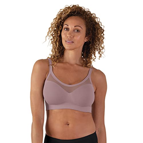 Bravado Designs Sculpt Sheer Seamless and Wireless Everyday Bra Mesh Accent B to F Cups, Dawn, M von Bravado Designs