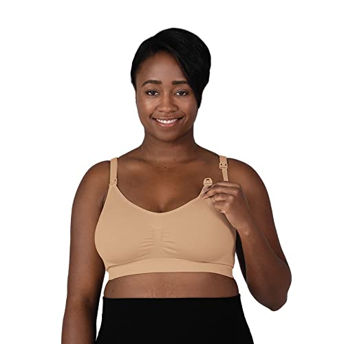 Bravado! Basics Damen Komfort Schwangerschafts-BH und Still-BH verstellbar, nahtlos, S-XXL, Hautfarben, Large von Bravado Designs