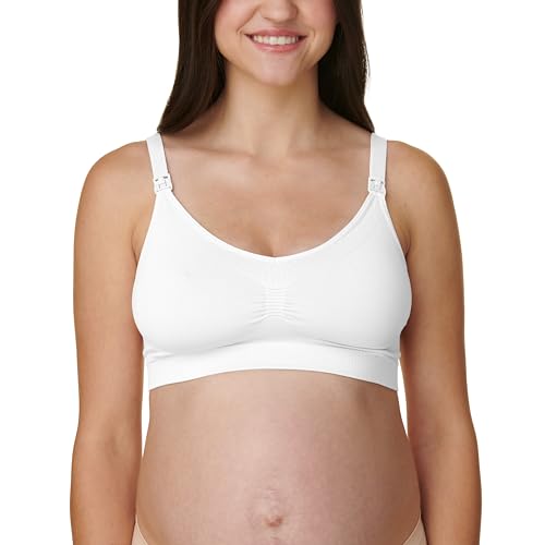 Bravado! Basics Damen Komfort Schwangerschafts-BH und Still-BH verstellbar, nahtlos, S-XXL, Weiss/opulenter Garten, Medium Bravado! Basics Damen Komfort Schwangerschafts-BH und Still-BH verstellbar, nahtlos, S-XXL, Weiss/opulenter Garten, Medium von Bravado Designs