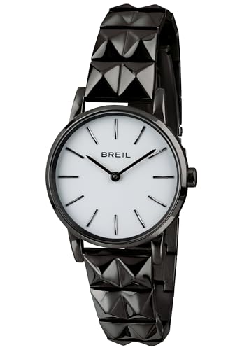 Breil - Damenuhr Kollektion Rockers TW1845 - Lady's Time Only Uhr - Uhrenarmband aus schwarzem Stahl - 32 mm von Breil