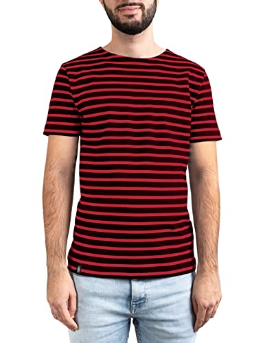 Breizh Ocean - GARLAN, T-Shirt mit kurzen Ärmeln aus Dicker Bio-Baumwolle, Mann oder Frau, gestreiftes T-Shirt - Gemischt - XS bis 4XL von Breizh Ocean