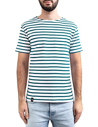 Breizh Ocean - GARLAN, T-Shirt mit kurzen Ärmeln aus Dicker Bio-Baumwolle, Mann oder Frau, gestreiftes T-Shirt - Gemischt - XS bis 4XL von Breizh Ocean