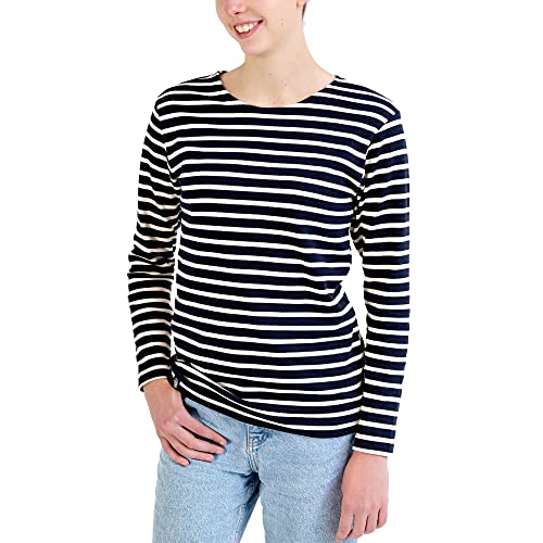 Breizh Ocean - Matrosenhemd GUER, dick gestreiftes T-Shirt aus Bio-Baumwolle – gemischt, Mann oder Frau – XS bis 4XL von Breizh Ocean