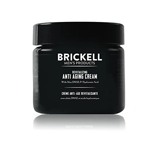 Brickell Men's Gesichtscreme Männer - Revitalisierende Anti Aging Creme für Männer - Natürliche & organische Anti Falten Creme - Mit Aloe, DMAE & Hyaluronsäure - 59 ml - Parfümierte Nachtcreme von Brickell Men's Products