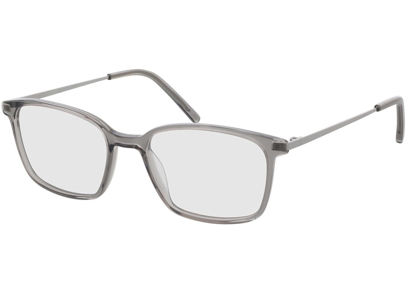Melle - grau/silber Brillengestell inkl. Gläser, Vollrand, Rechteckig von Brille24 Collection