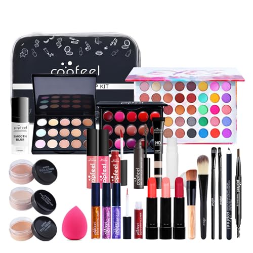 All in One Make Up Set, Make-up Sets, Schminke Set für Frauen, Makeup Set Starter Kit Kosmetik Schmink Set mit Lidschatten Palette, Lippenstift, Eyeliner, Mascara, Pinsel Für Frauen Mädchen All in One Make Up Set, Make-up Sets, Schminke Set für Frauen, Makeup Set Starter Kit Kosmetik Schmink Set mit Lidschatten Palette, Lippenstift, Eyeliner, Mascara, Pinsel Für Frauen Mädchen von BrilliantDay