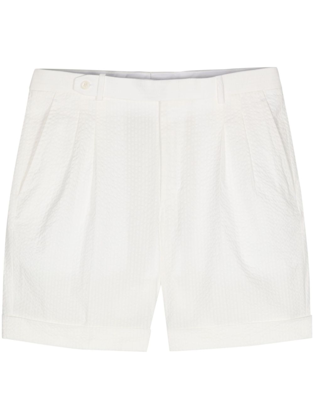 Brioni Chino-Shorts aus Seersucker - Weiß von Brioni