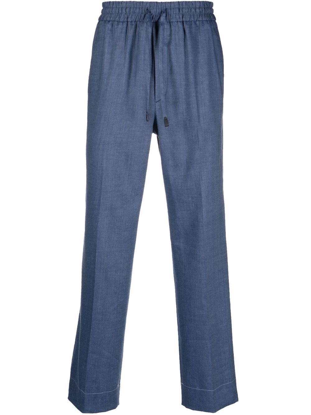 Brioni Straight-Leg-Hose aus Leinen - Blau von Brioni