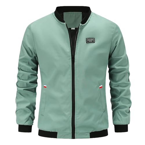Jacke Herren Sommer,Klassische Herrenjacke,Einfarbige Freizeitjacke,Zip Up Leichte Jacke,Einfach Windjacke Mit Taschen,Winddichte Blouson Jacke,Lässige College Blouson,Männer Outwear Pilotenjacke Jacke Herren Sommer,Klassische Herrenjacke,Einfarbige Freizeitjacke,Zip Up Leichte Jacke,Einfach Windjacke Mit Taschen,Winddichte Blouson Jacke,Lässige College Blouson,Männer Outwear Pilotenjacke von Briskorry