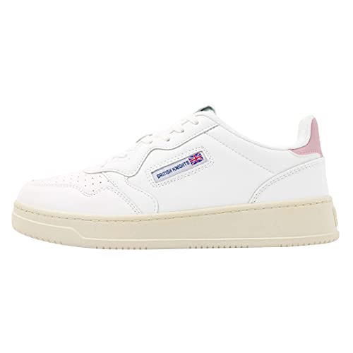 British Knights Damen NOORS Sneaker, White/PINK, 37 EU von British Knights