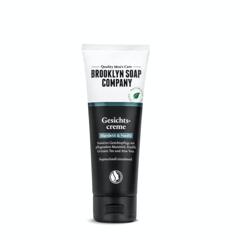 Gesichtscreme (75ml) · Brooklyn Soap Company · Gesichtspflege für Männer · Zertifizierte Naturkosmetik mit pflegendem Mandelöl und Aloe Vera von Brooklyn Soap Company