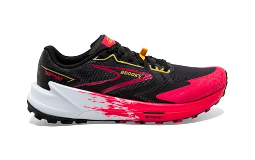 BROOKS Damen Catamount 3 Sneaker, Black Diva Pink Lemon Chrome, 40.5 EU von Brooks