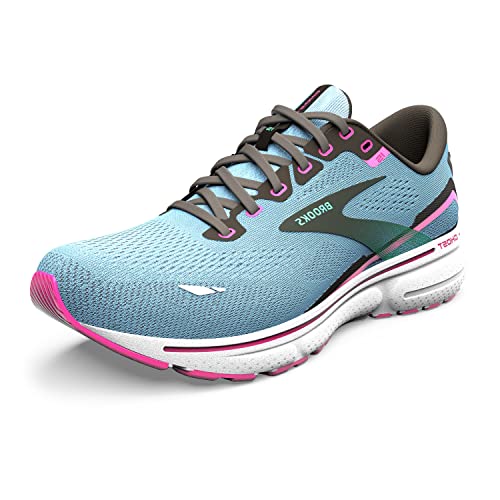 Brooks Damen Ghost 15 Sneaker, Blue Bell Black Pink, 37.5 EU von Brooks