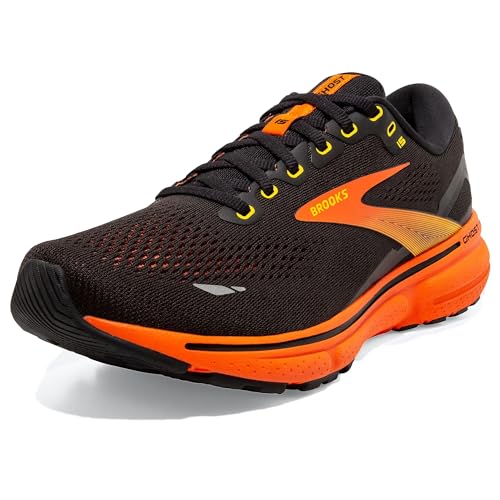 Brooks Herren Ghost 15 Sneaker, Schwarz Gelb Rot, 49.5 EU von Brooks