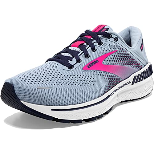 Brooks Damen Adrenaline GTS 22 Laufschuh, Black/Dianthus/Silver, 38.5 EU Schmal von Brooks