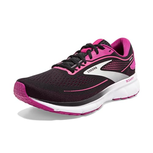 Brooks Damen Trace 2 Sneaker, Black Festival Fuchsia Pink Flambe, 39 EU Schmal von Brooks