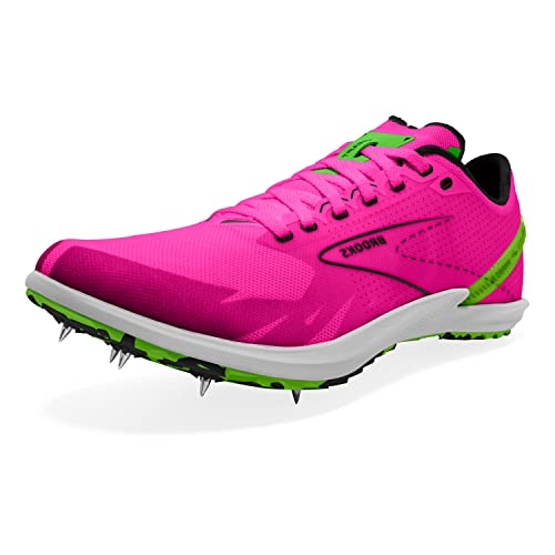 Brooks Herren Draft Xc Sneaker, Pink Glo Green Black, 42.5 EU von Brooks