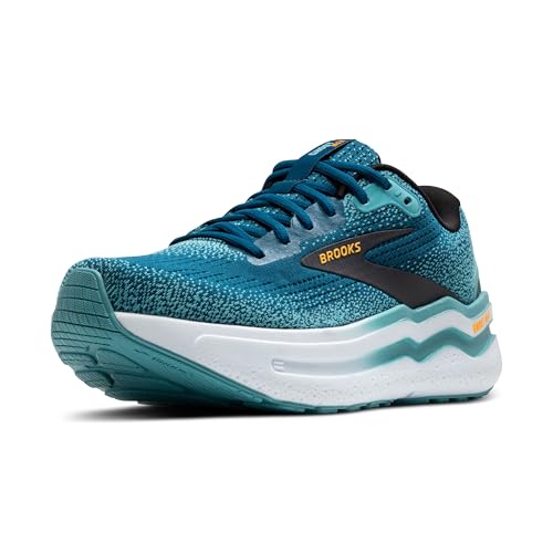 Brooks Herren Ghost Max 2 Sneaker, Moroccan Blue Aqua Orange Pop, 45 EU von Brooks