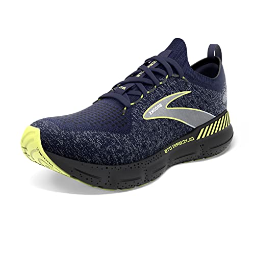 Brooks Herren Glycerin StealthFit GTS 20 Stützender Laufschuh, Blau/Ebenholz/Limette, 46 EU von Brooks