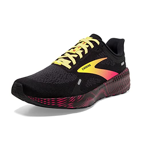 Brooks Herren Launch Gts 9 Sneaker, Black Pink Yellow, 43 EU von Brooks