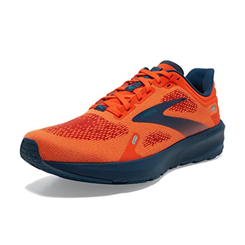 Brooks Men’s Launch 9 Neutral Running Shoe - Flame/Titan/Crystal Teal - 10.5 von Brooks