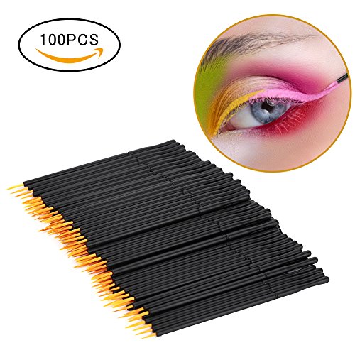 100 stücke Einweg Eyeliner Pinsel Harte Kopf Eyeliner Flüssige Pinsel Lidschatten Pinsel Make-Up-Tool von Brrnoo