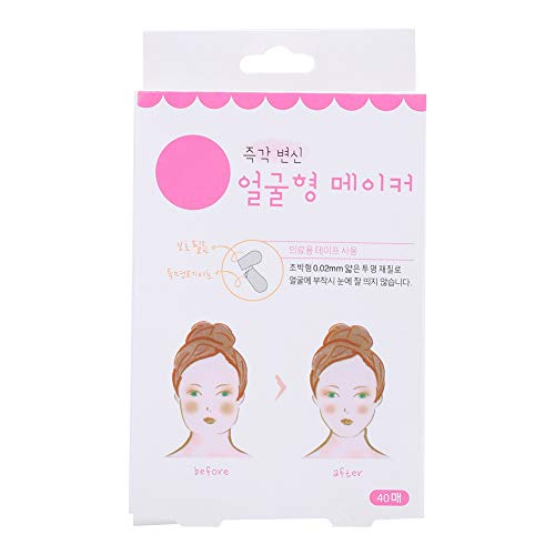 40Pcs Face Lifting Aufkleber Unsichtbare dünne Gesichtsaufkleber, Face Lifting Patch Unsichtbare Artefaktaufkleber Lift Chin Dünne Gesichtsaufkleber Klebeband Make-up Face Lift Tools von Brrnoo