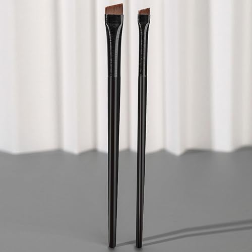 Flacher Make-up-Pinsel, Lidschatten-Lash-Liner für Augenbrauen, Fester Synthetischer Eyeliner-Pinsel Zum Formen, Verblenden und Konturieren von Brrnoo