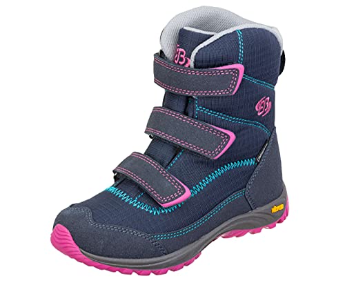 Brütting Arendal V Mädchen Schneestiefel, marine/pink/türkis, 30 EU von Brütting