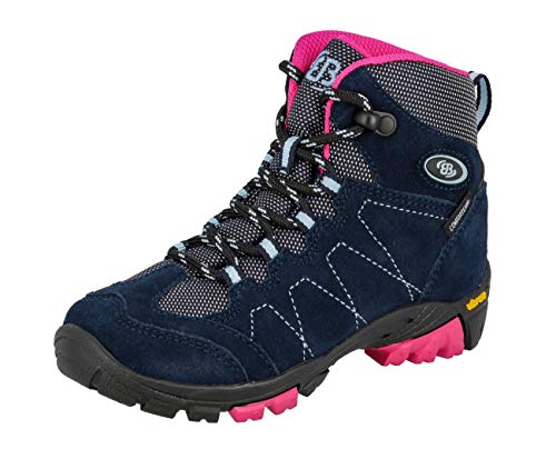 Brütting Unisex Kinder Bergen High Trekking- & Wanderstiefel, Marine/ Pink/ Blau, 31 EU von Brütting