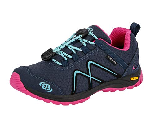 Brütting Unisex Kinder Guide Trekking- & Wanderhalbschuhe, Marine/ Pink/ Türkis, 34 EU von Brütting