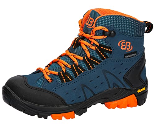 Brütting Mount Bona High Kids Trekking-& Wanderstiefel, Petrol/orange, 30 EU von Brütting