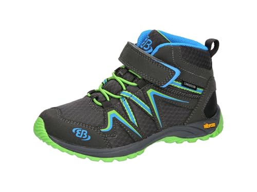 Brütting Rockwall Trekkingsstiefel, Grau/Blau/Lemon, 32 EU von Brütting