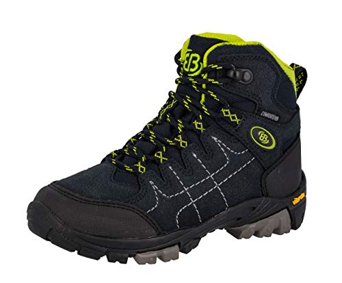 Brütting Mount Shasta Kids Hi Unisex Kinder Trekking- & Wanderstiefel, Marine/ Lemon, 36 EU von Brütting