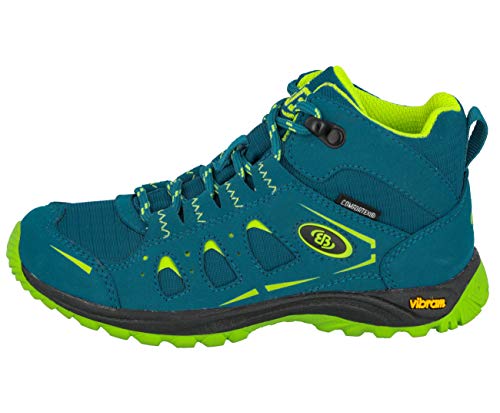 Brütting Unisex Kinder Morelia Outdoor- & Trekkingschuh, Petrol/ Lemon, 30 EU von Brütting