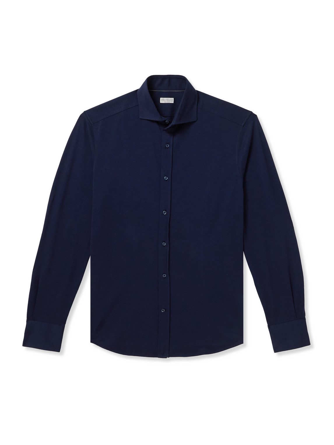 Brunello Cucinelli - Cotton-Jersey Shirt - Men - Blue - L von Brunello Cucinelli