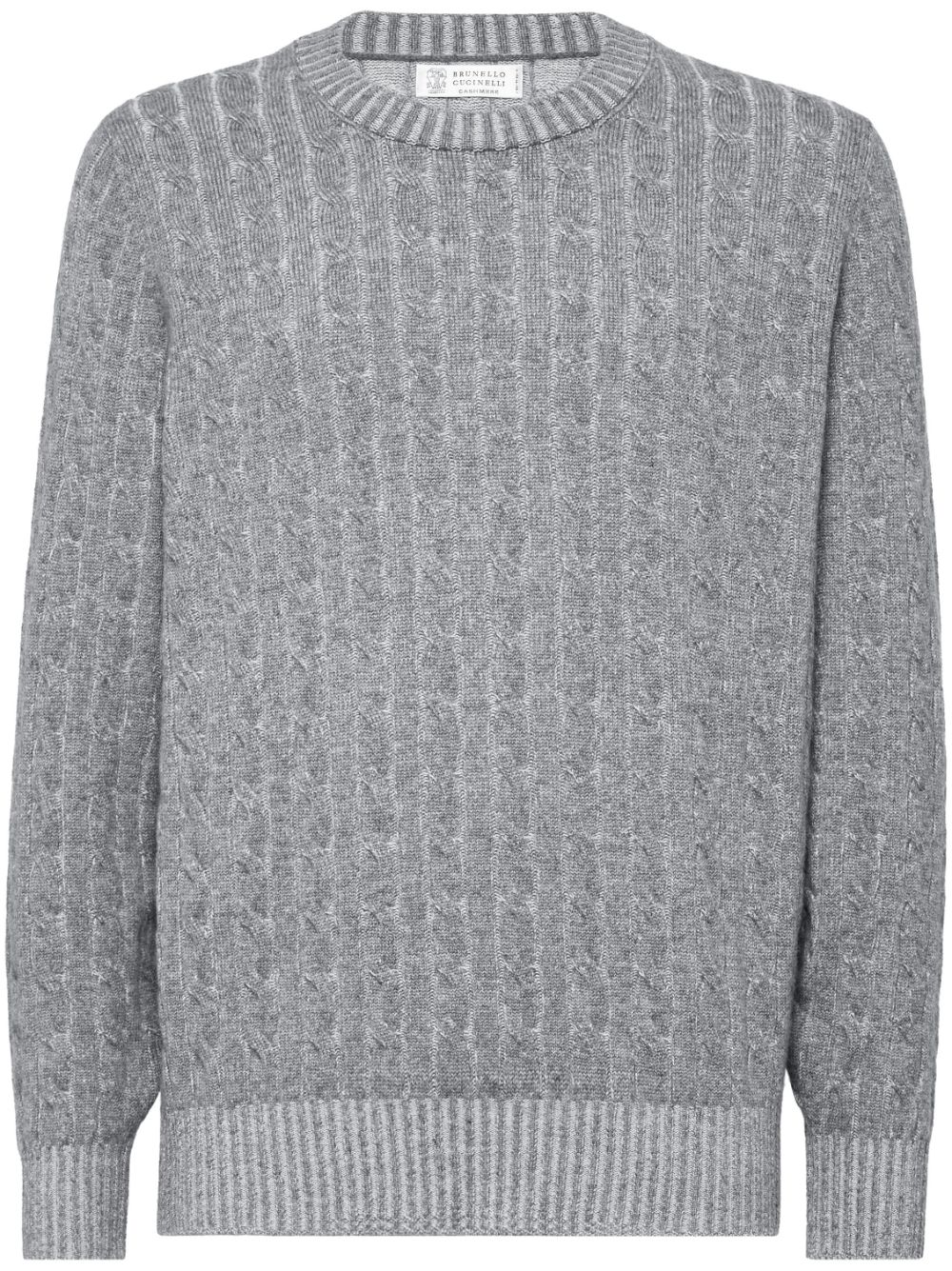 Brunello Cucinelli Pullover mit Zopfmuster - Grau von Brunello Cucinelli